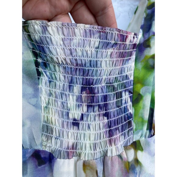 Seraphine Luxe Felicity Floral Silk Maternity Long Gown Occasion Dress size 6 - Picture 10 of 12